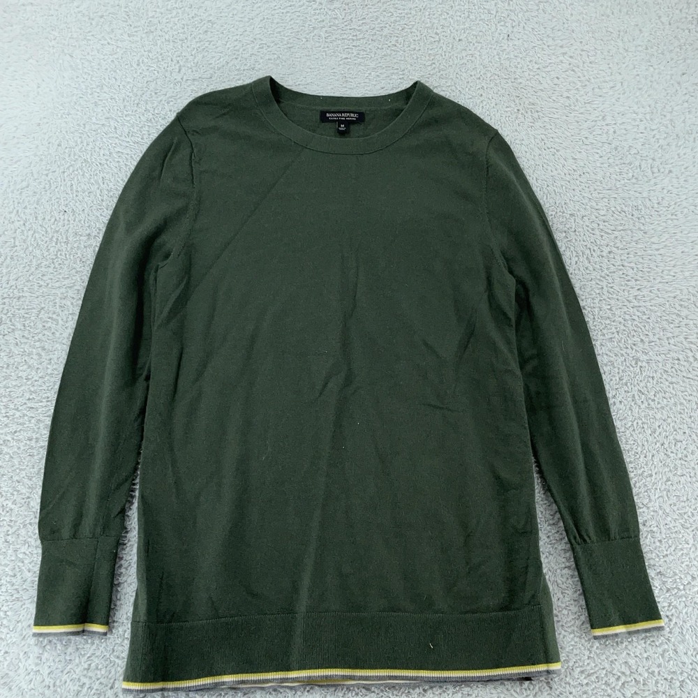 Banana Republic Sweater Extra Fine Merino Wool Mens Medium Lightweight Pullover